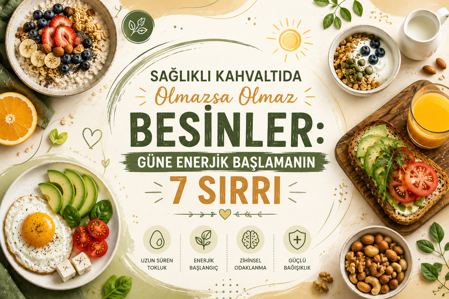 🍳 Sağlıklı Kahvaltıda Olmazsa Olmaz Besinler Güne Enerjik Başlamanın 7 Sırrı